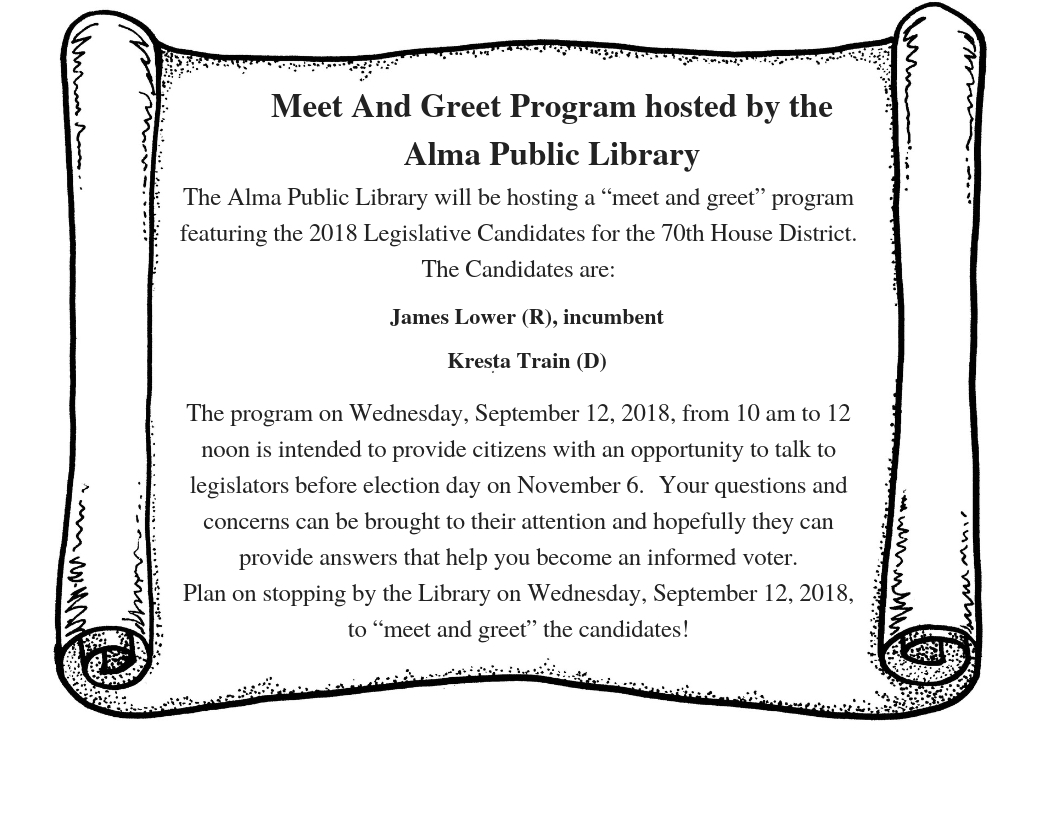 Alma Public Library Home Page