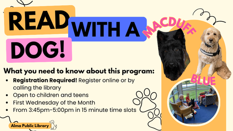 Dog Library Program Alma Public Library: Home Page